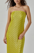 STRAPLESS TUBE MIDI DRESS
