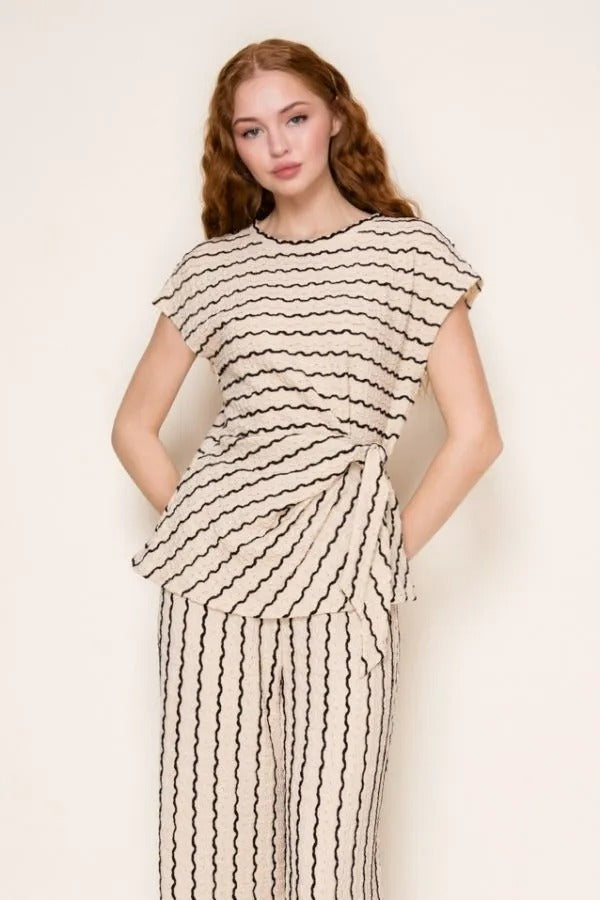 STRIPE TOP/PANT SET