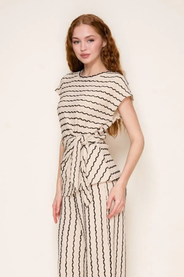 STRIPE TOP/PANT SET