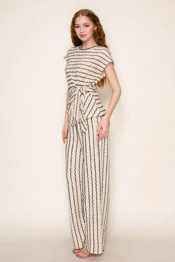 STRIPE TOP/PANT SET