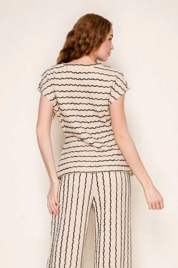 STRIPE TOP/PANT SET
