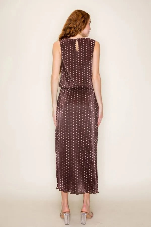 POLKA DOT BUBBLE TOP/MIDI SKIRT SET