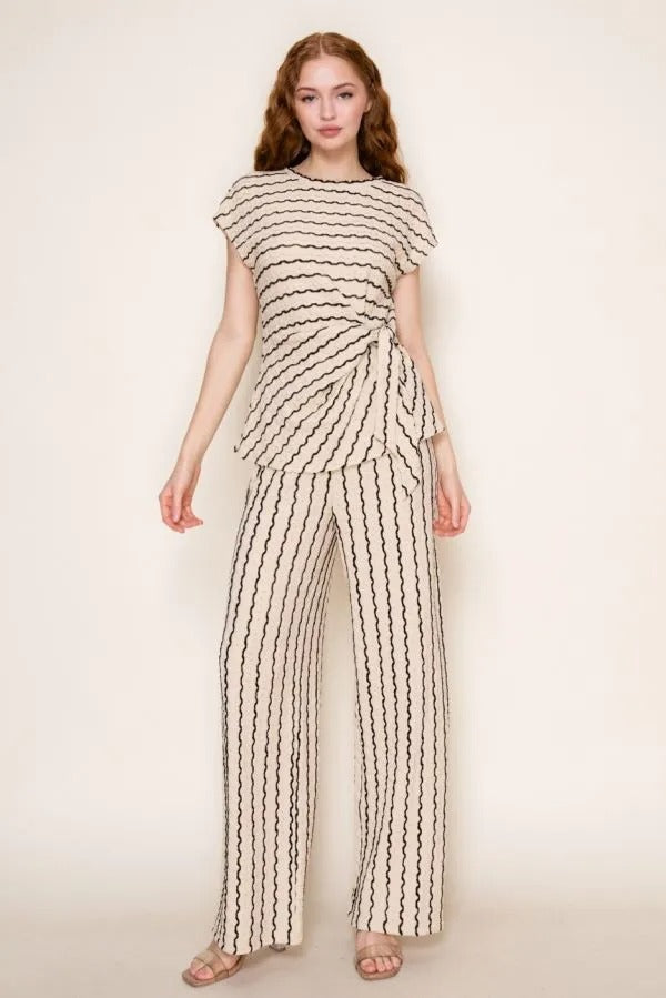 STRIPE TOP/PANT SET