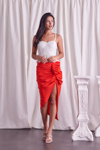 SIDE RUFFLE SKIRT